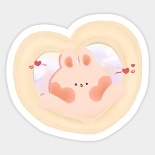 Bunny kisses Sticker